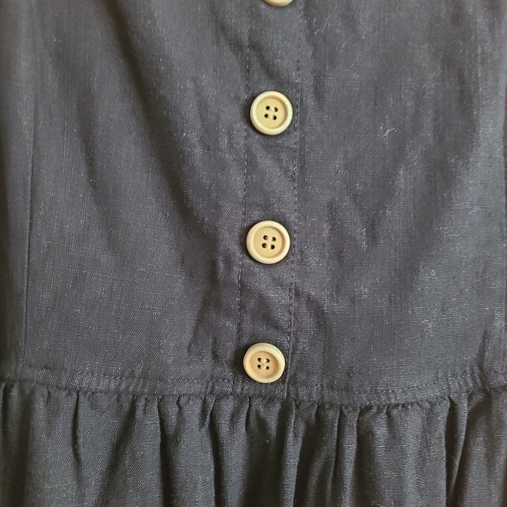 Cleo Petites Black Button-Front Dress L - Picture 3 of 8